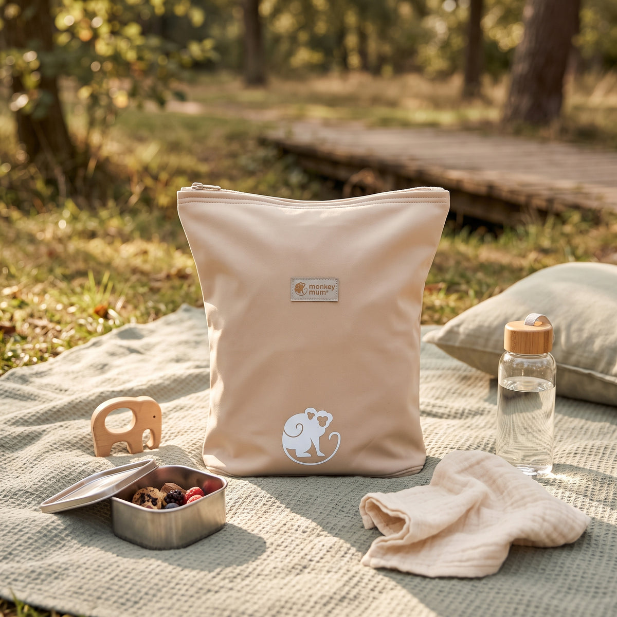 Dječji softshell ruksak Monkey Mum® - Bež