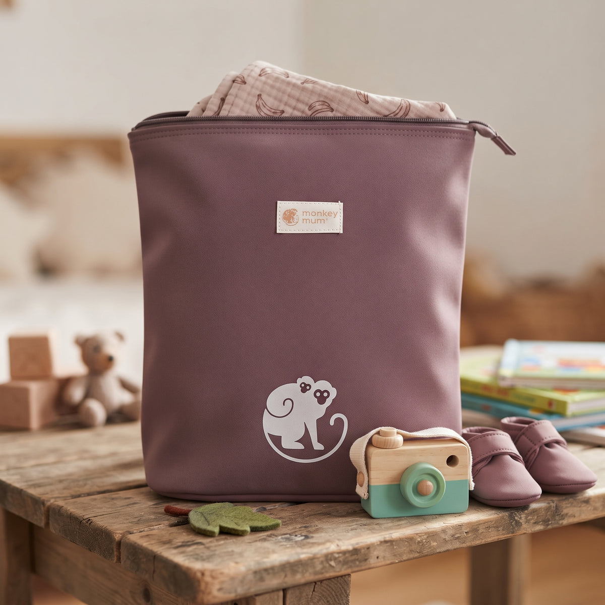 Dječji softshell ruksak Monkey Mum® - Smeđi
