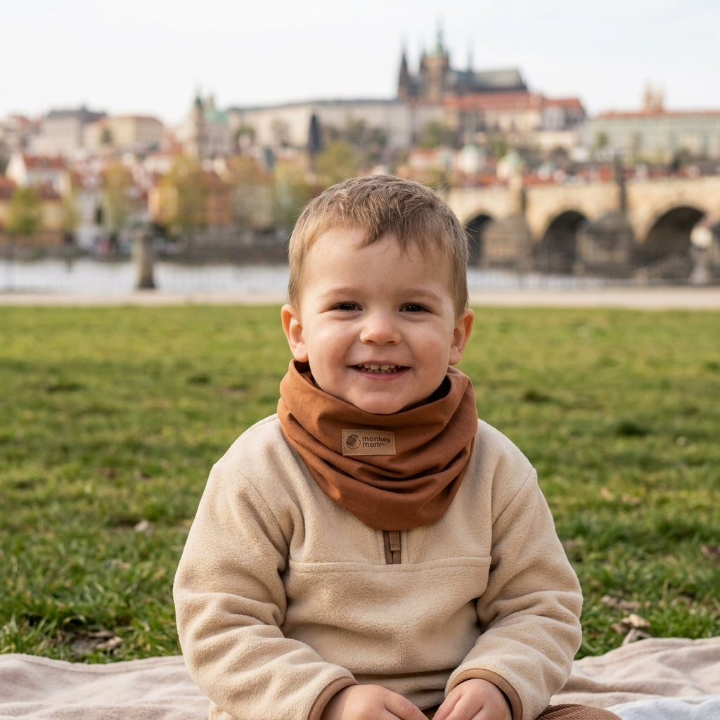 Ovratnik Monkey Mum® - Svijetlosmeđi
