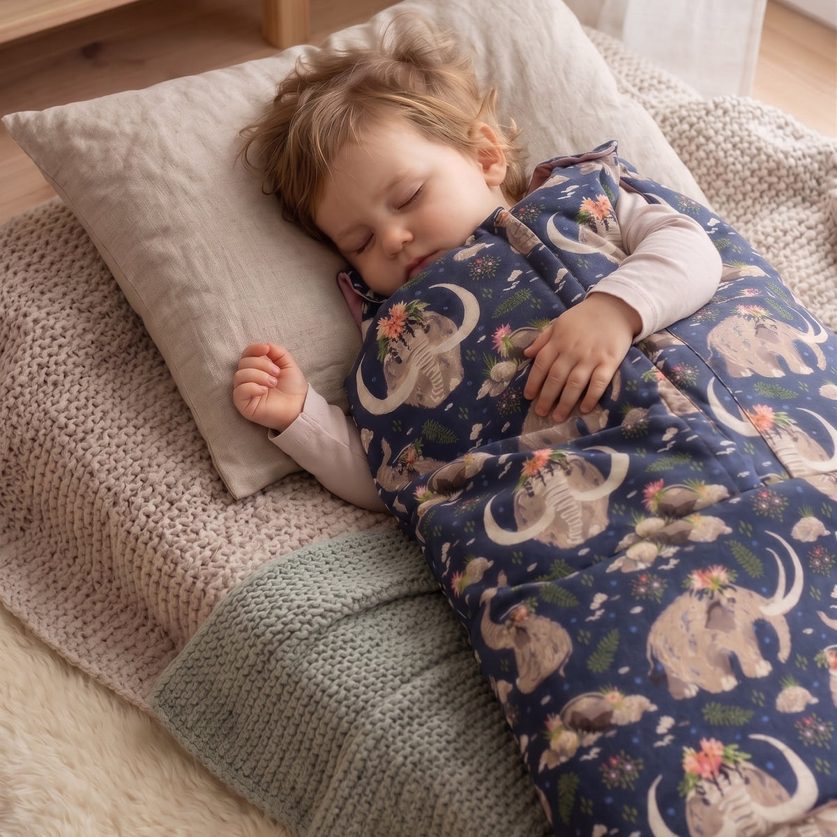 Winter adjustable sleeping bag Monkey Mum® 0 - 4 years - set - Mammoth Princess