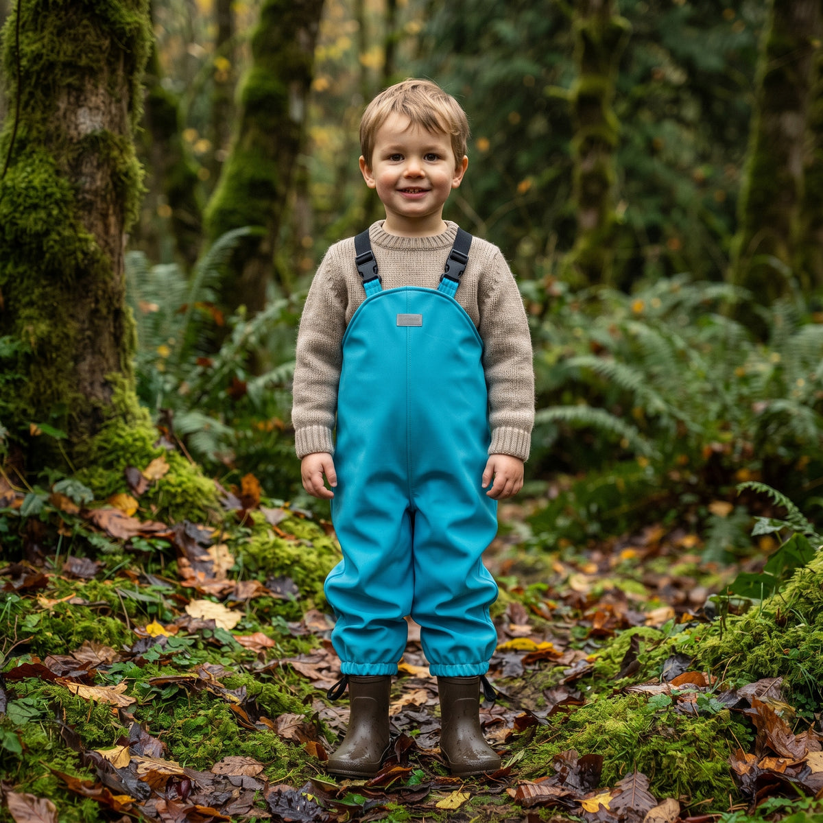 Monkey Mum® Softshell hlače na tregere s membranom - Veseli gušter