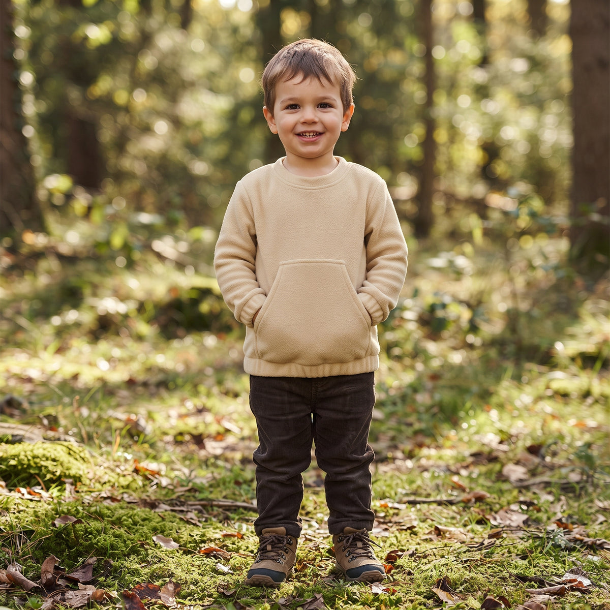 Monkey Mum® fleece hoodie - Beige