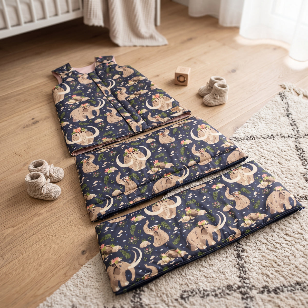 Winter adjustable sleeping bag Monkey Mum® 0 - 4 years - set - Mammoth Princess