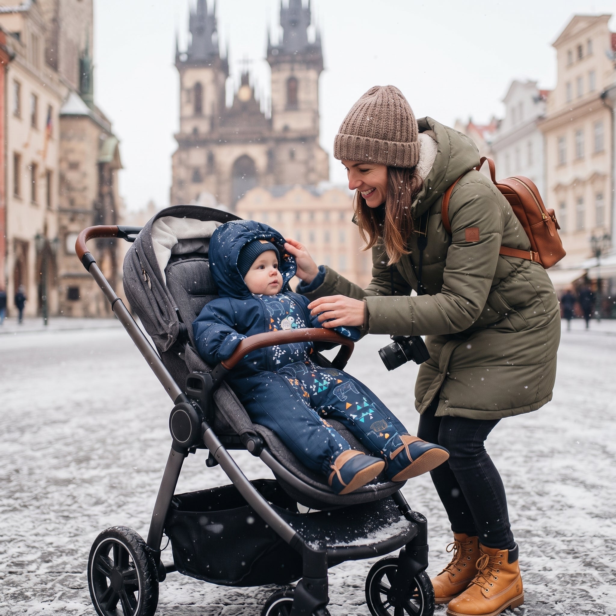 Monkey Mum® Gyerek téli softshell overál báránybéléssel - Mesés esti mese medvével - méret 62/68, 74/80