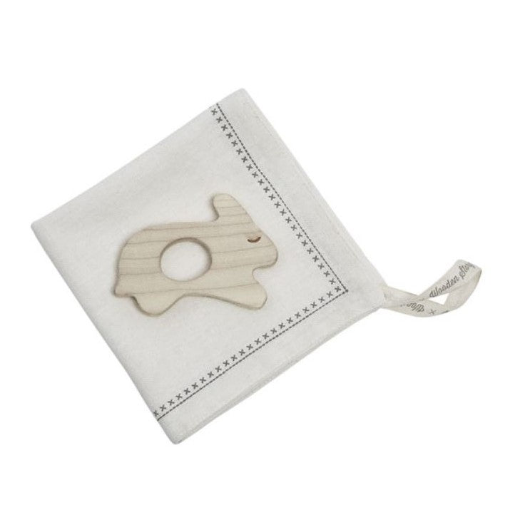 Wooden Story Mini Teether - Hare with a Hanky
