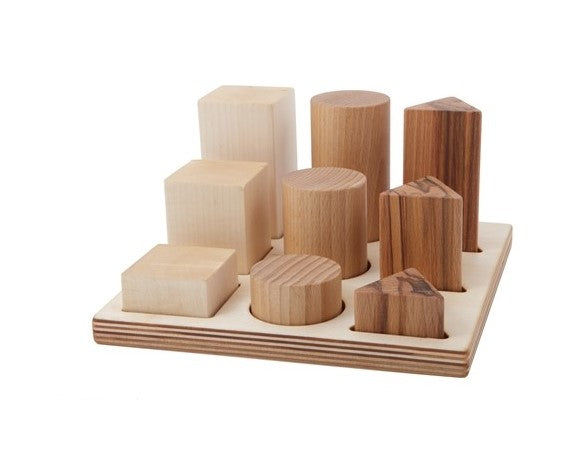 Wooden Story válogatólap geometriai formákkal XL - Natural