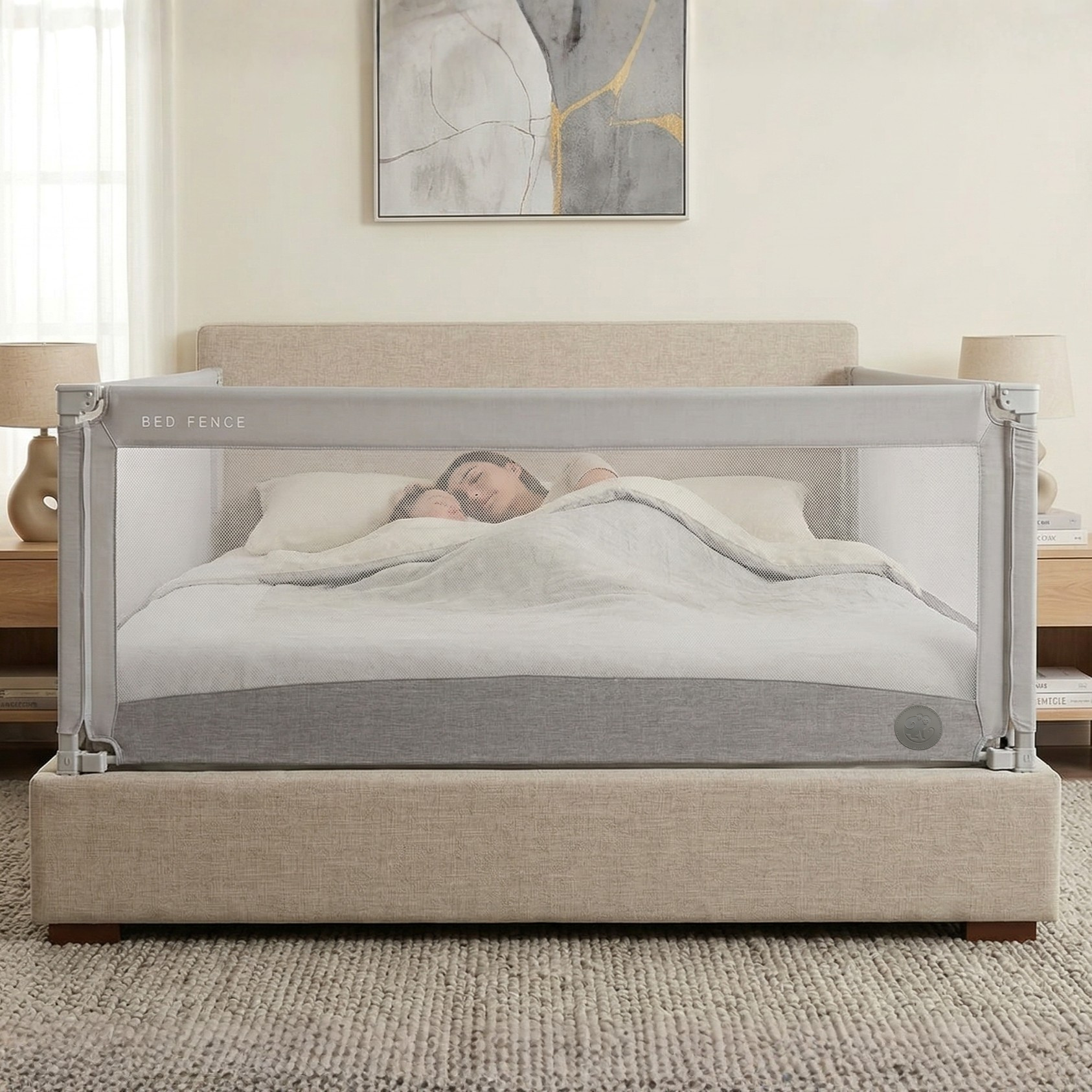 Monkey Mum® Economy Bed Rail - Light Gray