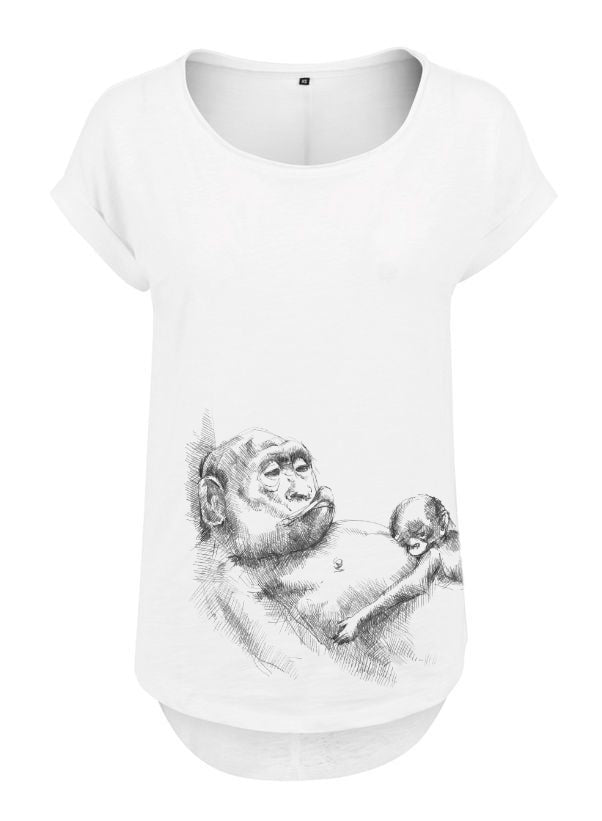 Monkey Mum® Nursing T-Shirt Monkey Mum® White - Monkey