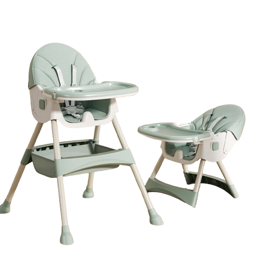 2-in-1 Comfort Children's High Chair - Green - unpacked