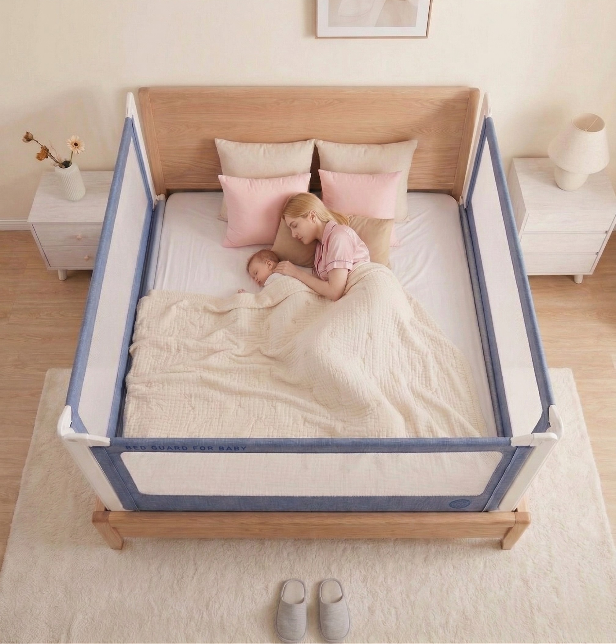 Monkey Mum® Popular Bed Rail - Dark Blue - Design - Clearance