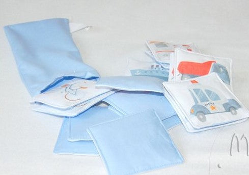 MyMoo Fabric Memory Game - Set of 8 Pairs - Means of Transport
