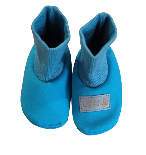 Monkey Mum® Softshell booties with membrane - Cheerful Lizard