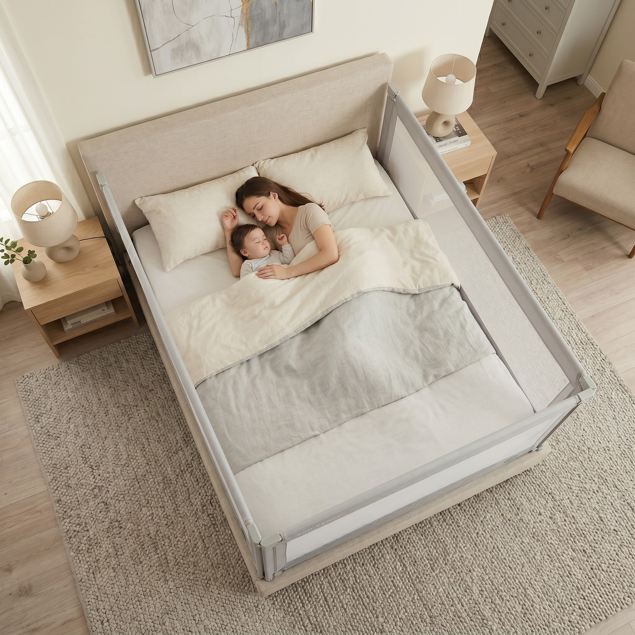 Monkey Mum® Economy Bed Rail - Light Gray - Unboxed