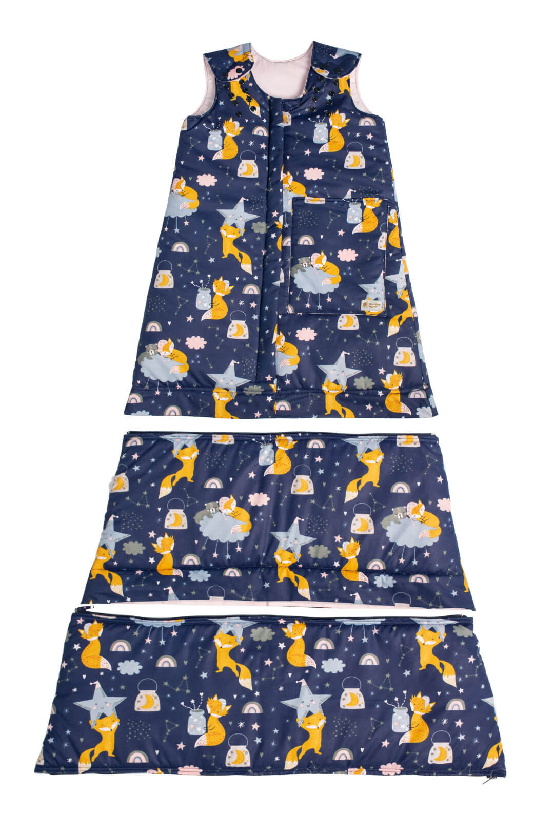 Winter adjustable sleeping bag Monkey Mum® 0 - 4 years - set - Dreaming with a Fox