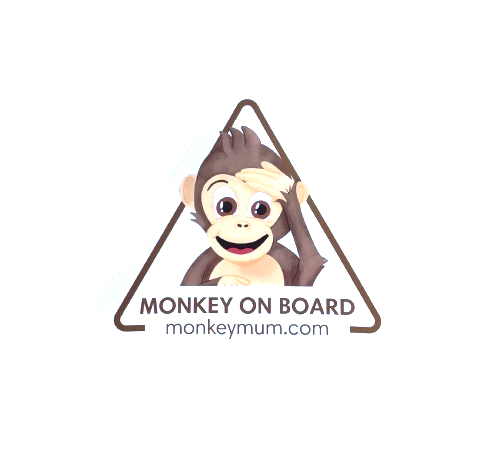Monkey Mum® Car Sticker - White