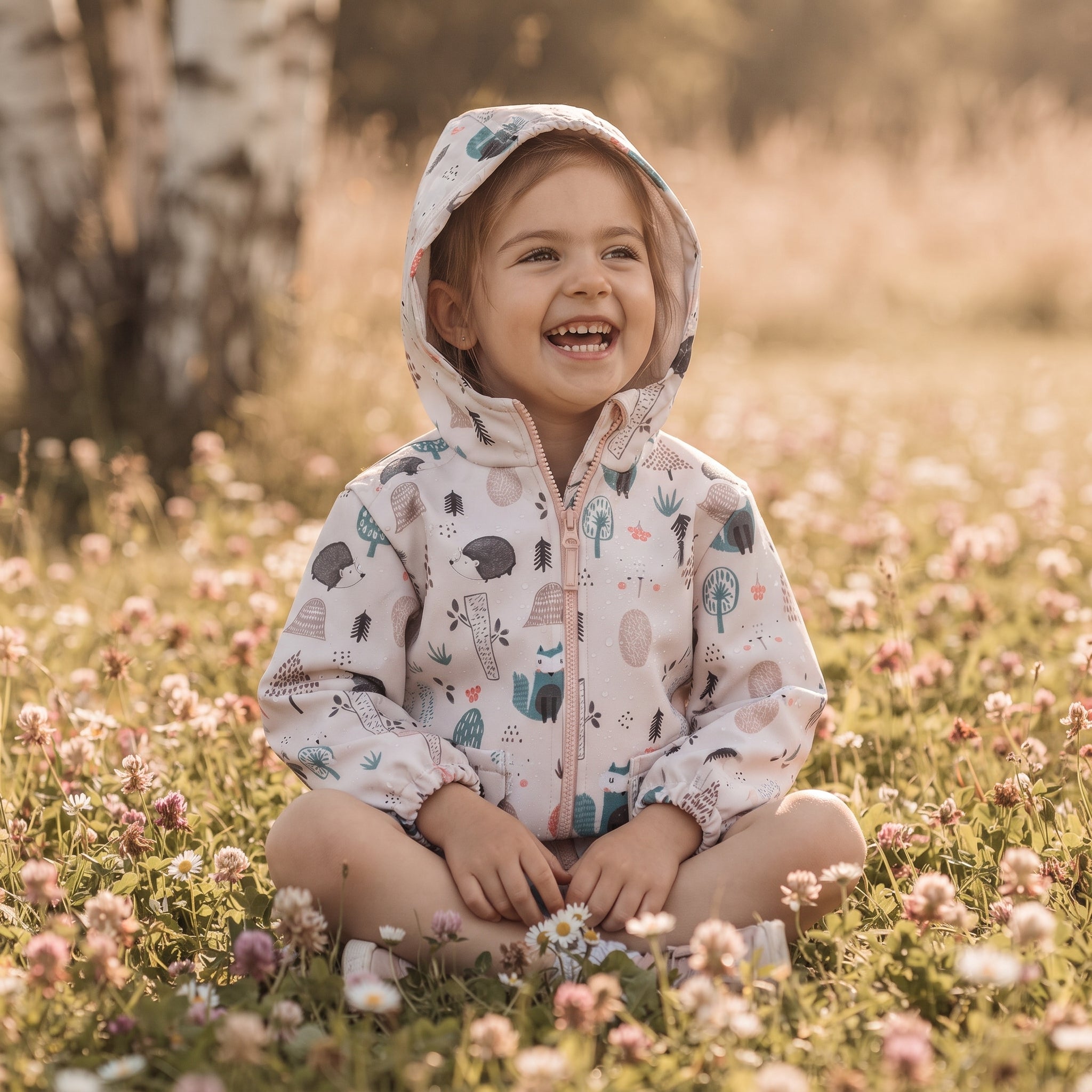 Dječja softshell jakna s membranom Monkey Mum® - Dnevne životinjice