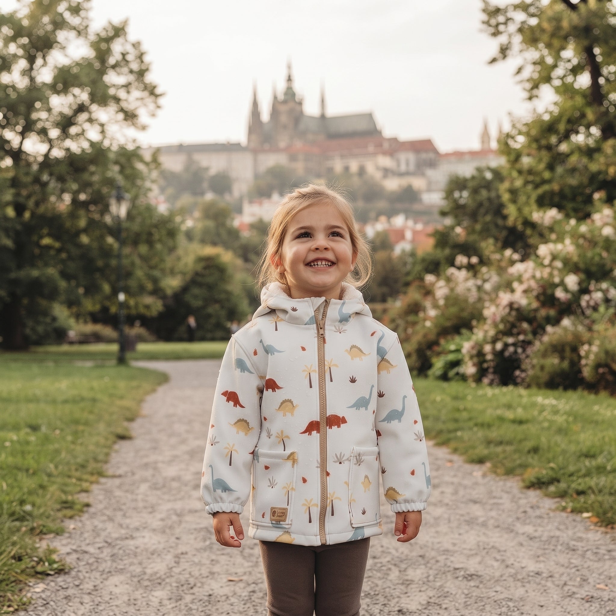 Dječja softshell jakna s membranom Monkey Mum® - Priča o dinosauru