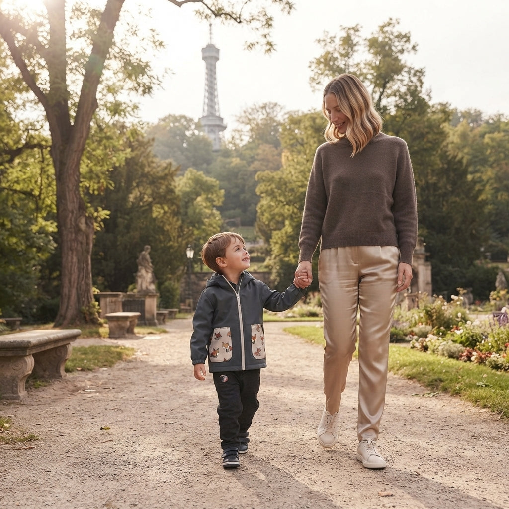 Dječja softshell jakna s membranom Monkey Mum® - Tajanstveni izlet s lisicom