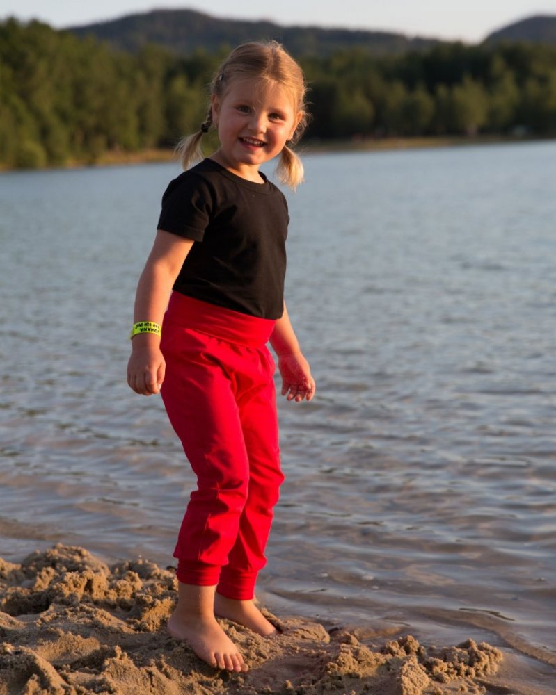 Children's baggy sweatpants, LIGHT, red