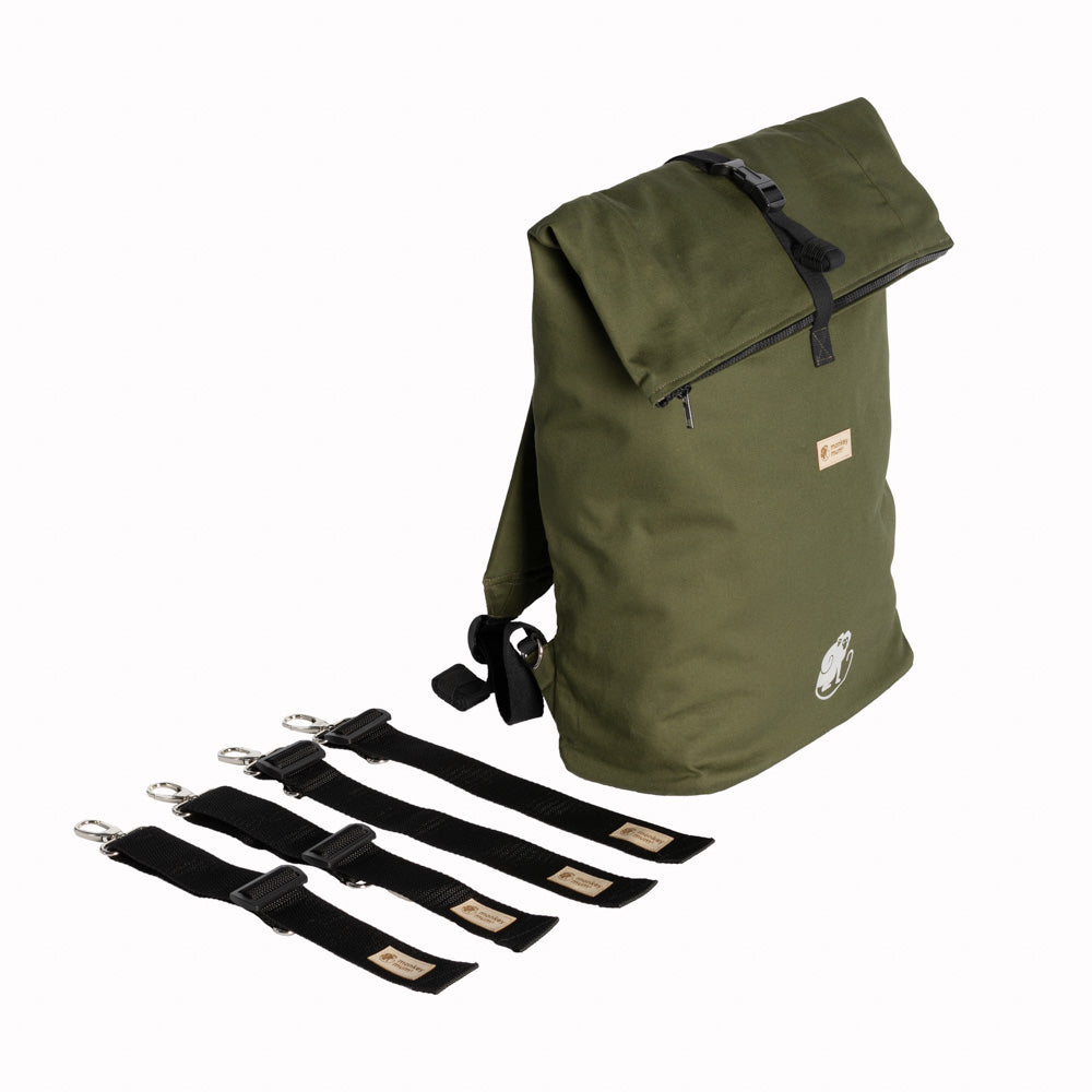 Monkey Mum® Integrated twill backpack for the Carrie carrier - Forest Colors