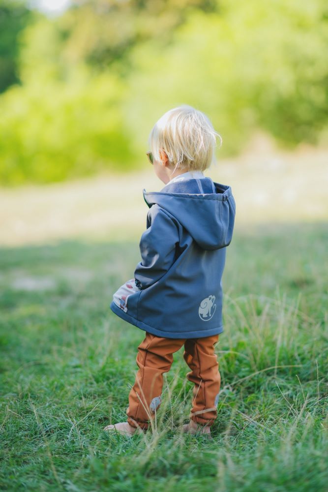 Dětská softshellová bunda s membránou Monkey Mum® - Tajuplný výlet s liškou