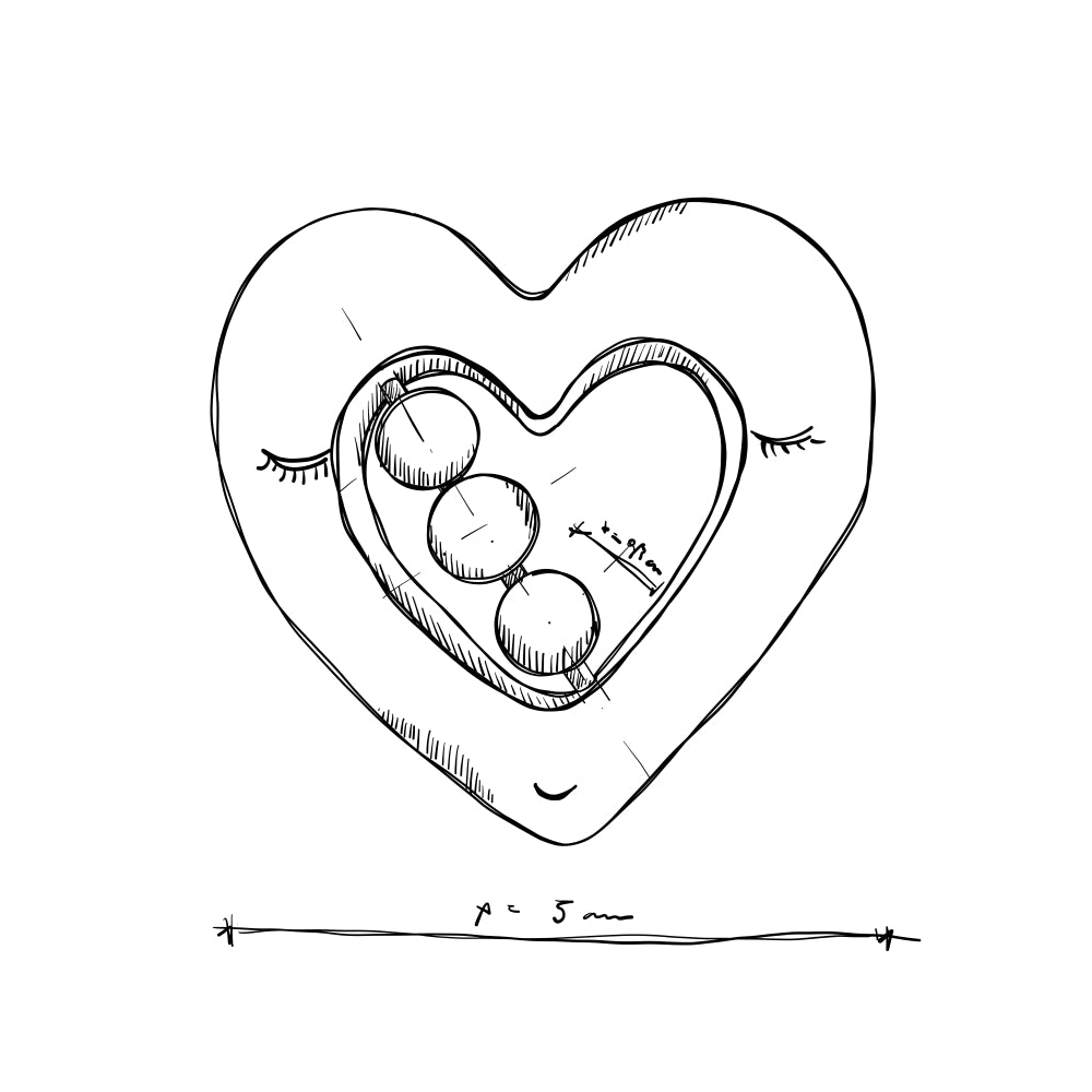 Wooden Story Rattle - Heart