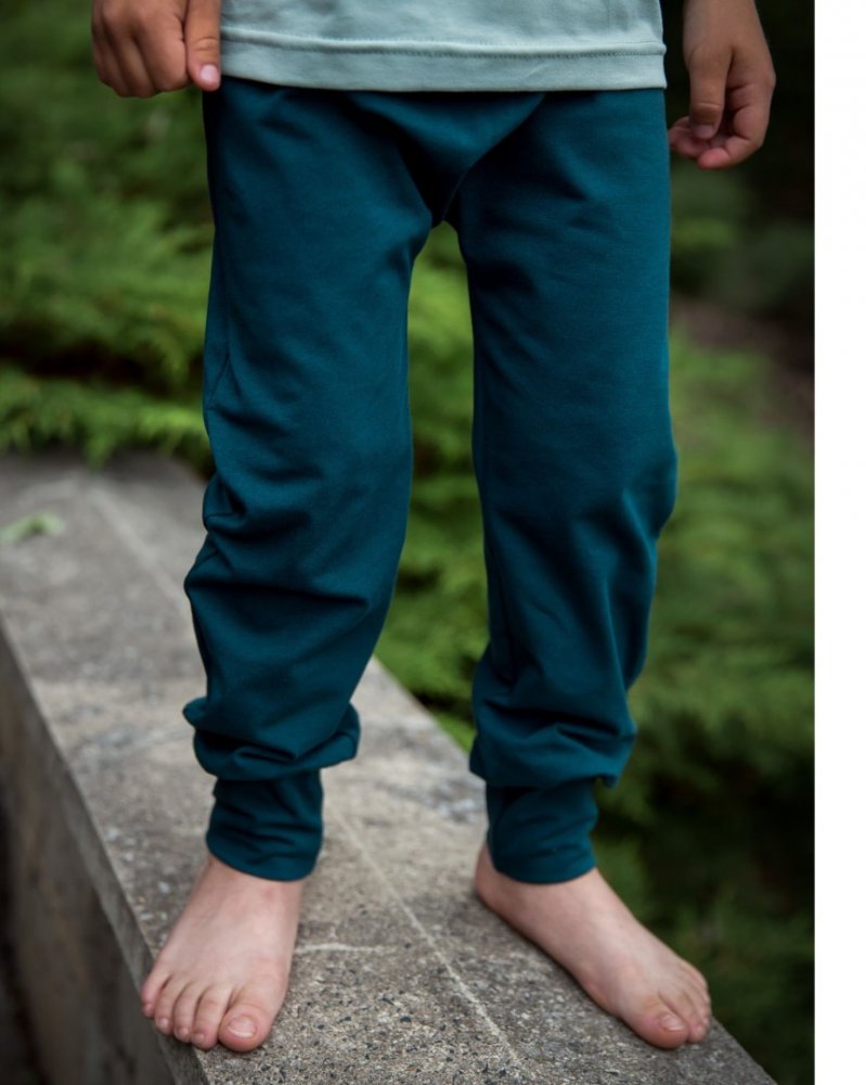 Children's baggy sweatpants, LIGHT, bottle green