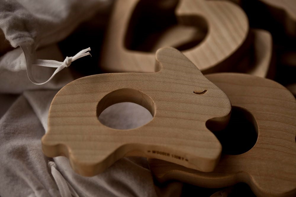 Wooden Story Teether - Baby Duck